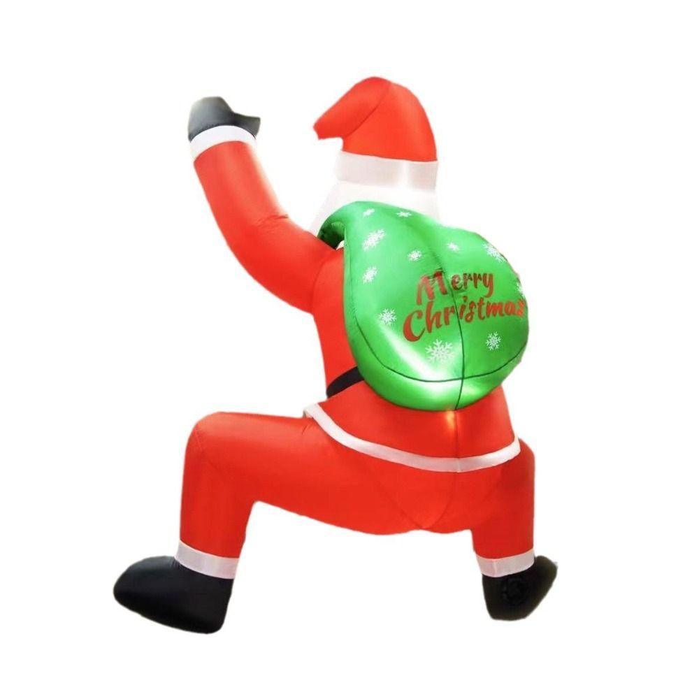 LED Lights Christmas Inflatable Dolls 3.5/6FT Blow Up Santa Inflatable Model Toys  Garden Lawn