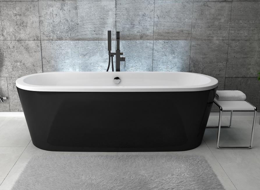 Besco MODERN II chrome floor-standing bathtub faucet