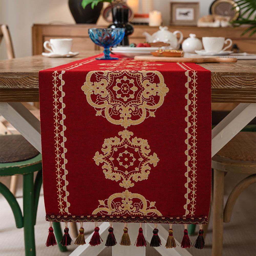 Новогодняя Настольная Флажка, Год Змеи, Праздничная Атмосфера, Длинная Флажковая Ткань для Кофейного Столика, Тканевое Украшение Стола для Китайского Нового Года, Праздника Весны