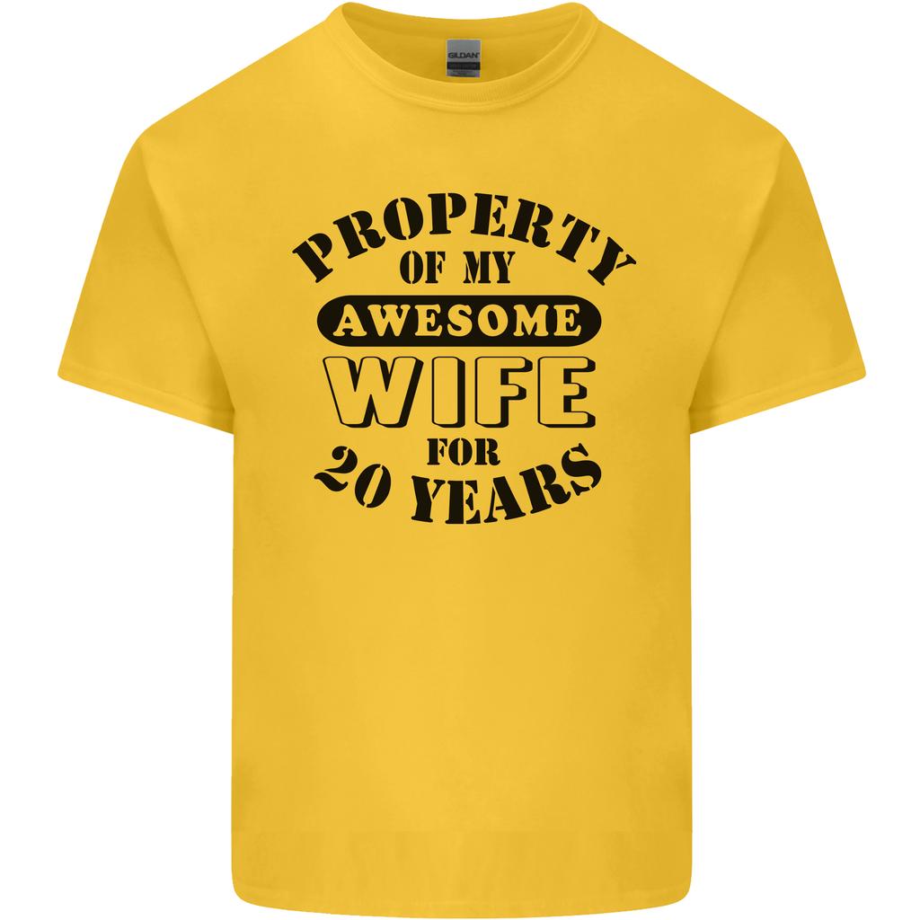 20th Wedding Anniversary 20 Year Funny Wife Unisexs Light Cotton TShirt
