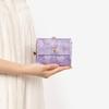 ANNA SUI Кошелек-раскладушка с застежкой-сердечком и розой [Новый цвет] Женский кошелек с отделением для купюр и слотами для карт, Большая вместимость, Застежка-клапан, 317985, Фиолетовый