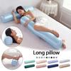 Summer Stuffed Silky Pillow Round Bolster Long Body Support Pillow Satin Ice Silk Neck Waist Pillow Pedicure Beauty Foot Cushion