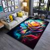 Vibrant magical glowing colorful rose carpet Yoga living room room decor children's crawling mat doormat area rug