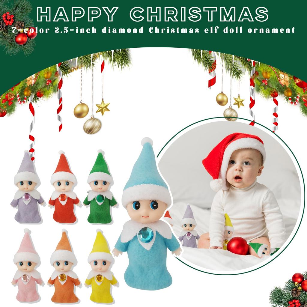 Кукла | Рождественская миниатюрная кукла | Игрушки для кукол-эльфов | Рождественский подарок-украшение