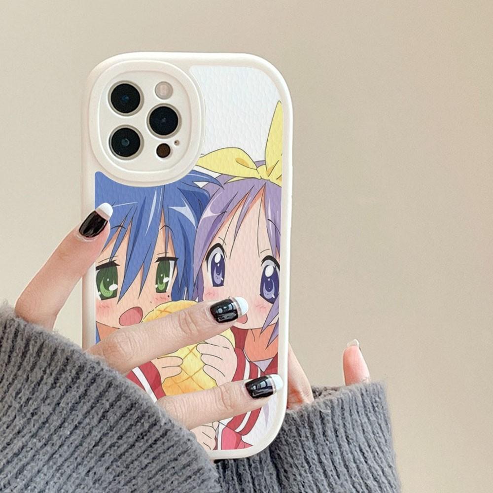 Аниме девушка Lucky Star Чехол для телефона Жесткая кожа Для iPhone 16 15 14 13 12 Mini 11 14 Pro Max Xs X Xr 7 8 Plus Fundas