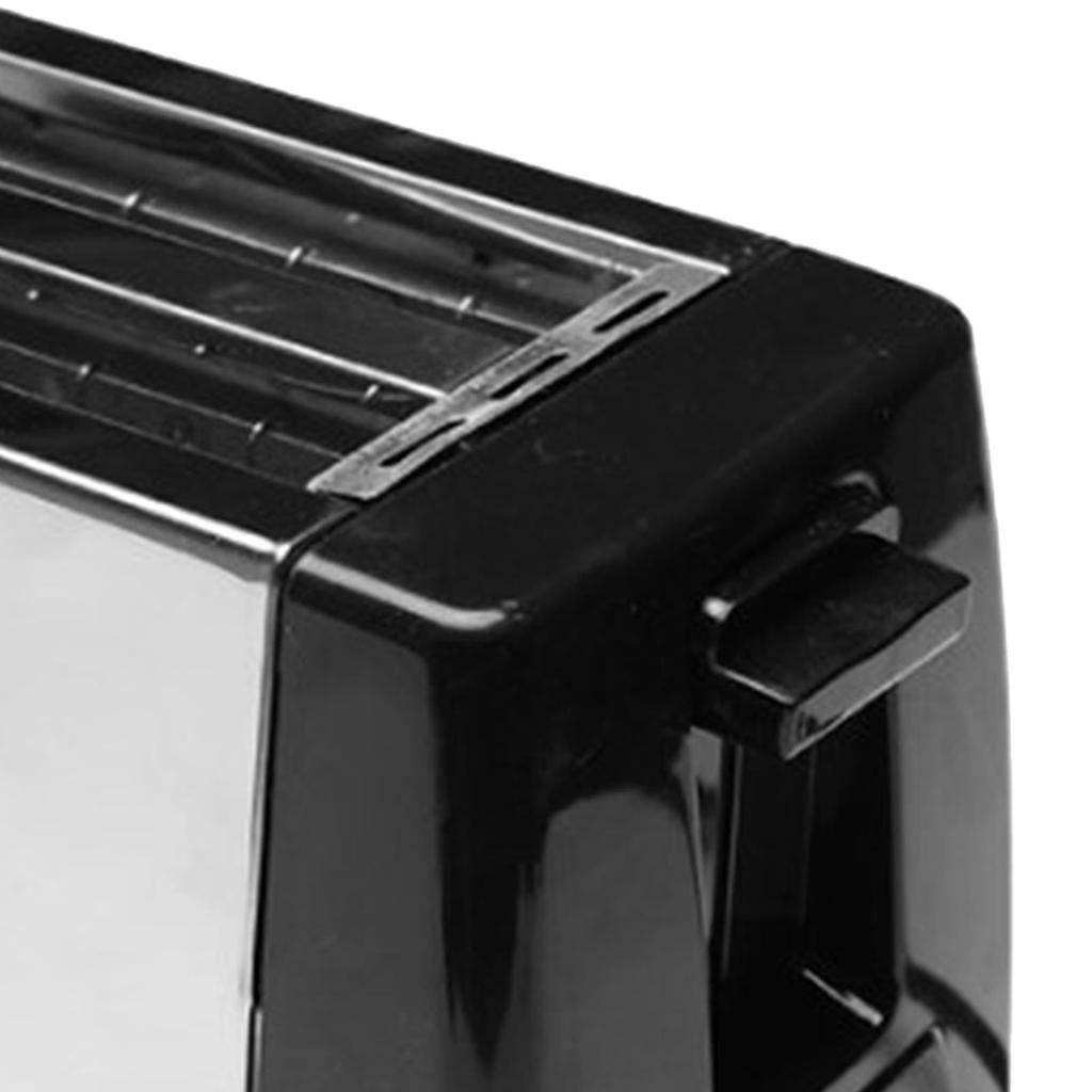 Черный тостер с двумя широкими отделениями, полностью автоматическая сэндвич-машина, многофункциональная для завтрака