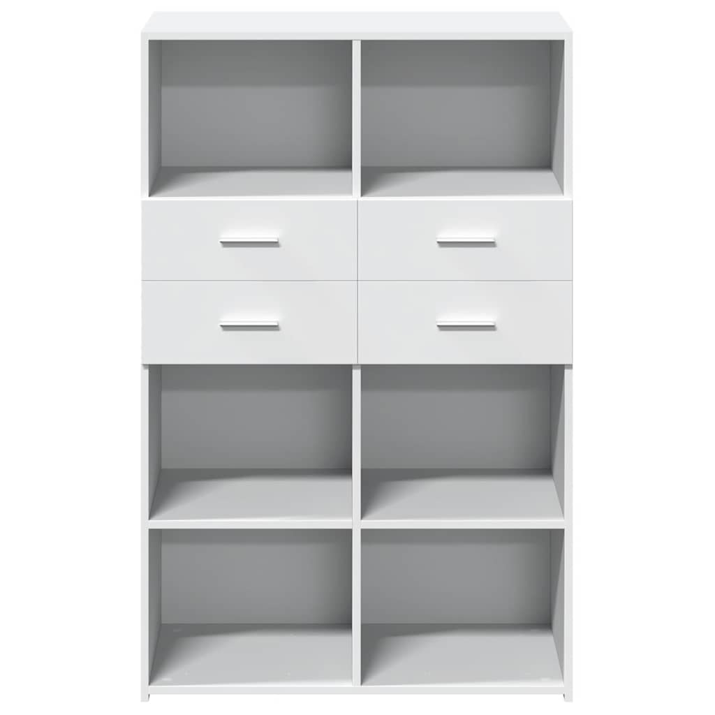 Highboard White 80 x 42.5 x 124 cm Particleboard