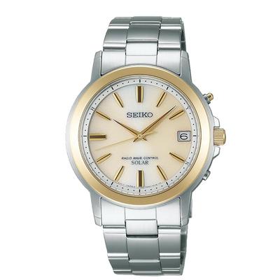 [Часы Seiko] SEIKO SELECTION SBTM170 Мужские часы, На солнечной батарее, Радиоуправляемые, Календарь даты, Светло-золотой циферблат, Серебристый и Желтое золото, Сапфир