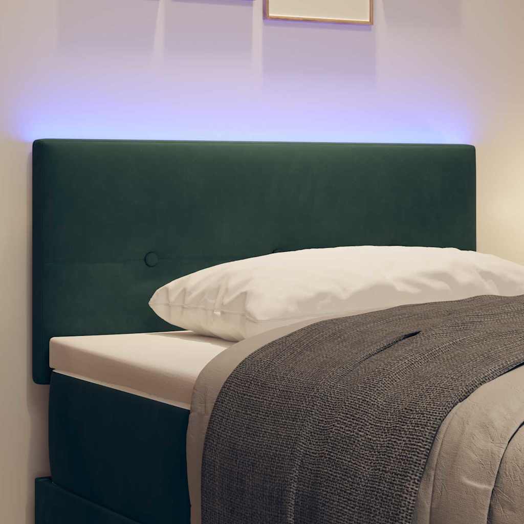LED Headboard with Green LED Light Strips 80 cm Velvet