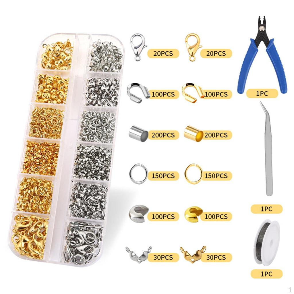 Бусины для изготовления ювелирных изделий, плоскогубцы, проволочные защитные приспособления с трубкой для хранения, разные цвета