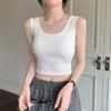 Women Tank Tops O-neck Sleeveless Slim Fit Undershirt Solid Color Camisole High Elastic Bottoming Tops