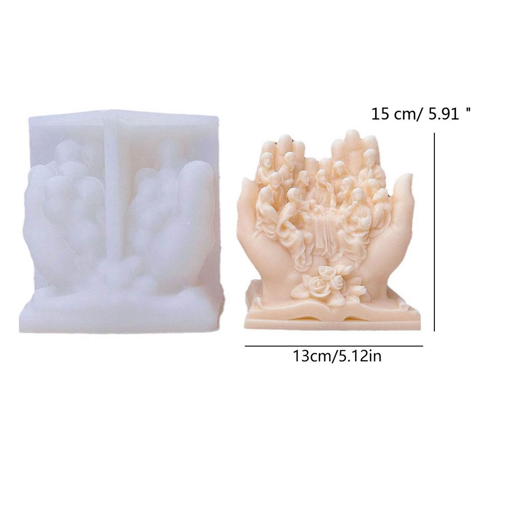 Religious Scalpture Candle Mold for DIY Candle Gypsum Ornaments Christmas Gift Home Decor Epoxy Resin Casting Mold
