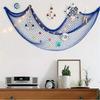 Handmade shell wind chime hanging decoration, woven with thick rope and twine, Mediterranean style, wall decoration for living r