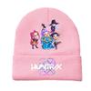 Kids Boys Girls Demon Hunters Derpy Rumi Zoey Mira Printed Knitted Hat Thread Velvet Cap Autumn Winter Warm Knitted Hat