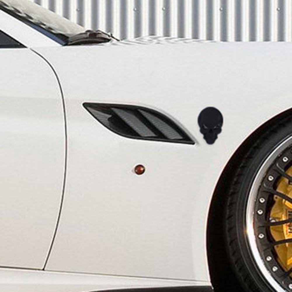 3D Металлический Золотой Черный Череп Скелет Автомобиль Мотоцикл Наклейки Эмблема Значок