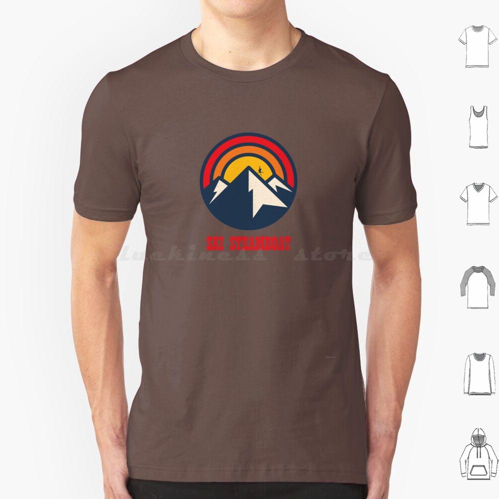 Ski Steamboat RetroVintage Steamboat Colorado T Shirt Cotton Men Women DIY Print Steamboat Ski Resort Snowboard Resort