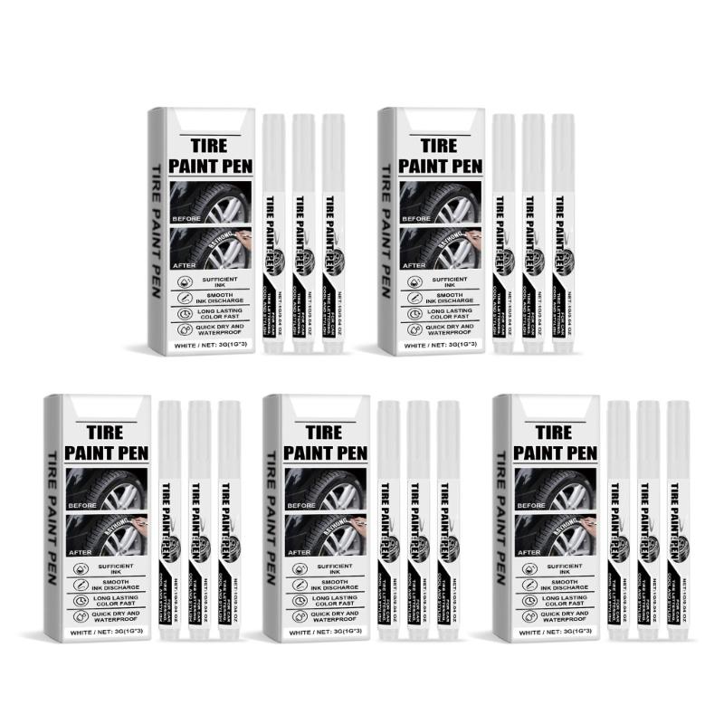 15 шт. Белый маркер для шин, водостойкий, для ремонта царапин на автомобильных шинах, быстросохнущий