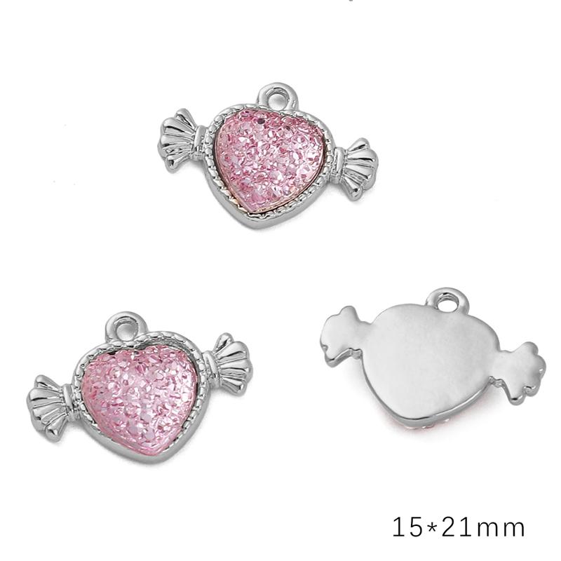 Подвеска из алмазного сплава в форме сердца, звезды и луны, ожерелье, браслет, серьги, аксессуары для ювелирных изделий своими руками