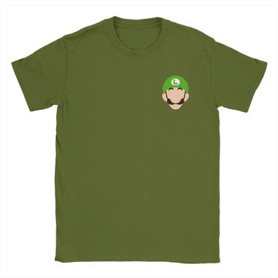 Unisex Womens TShirt Marios Luigi Face Vintage Cotton Tee Shirt Short Sleeve T Shirt Crewneck Clothes Summer