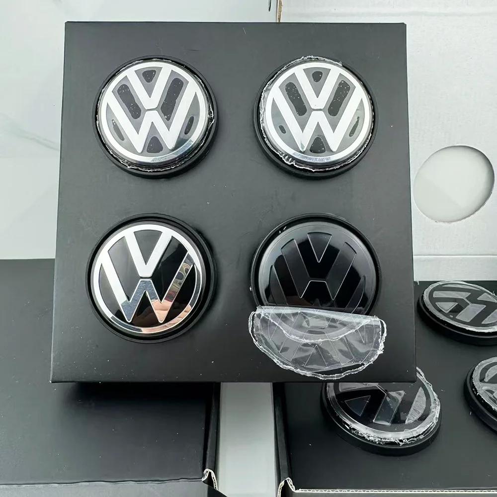 2026 Hot Floating Center Caps 4pcs 56MM 65MM Car Wheel Hub Covers For VW GTI Polo Golf 4 5 6 7 8 Touran CC Passat B5 B6 B7 Accessories