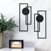 Black Minimalist Wall Decoration Modern Art Wall Hanging Geometry Living Room Background Wall Carving Restaurant Decoration