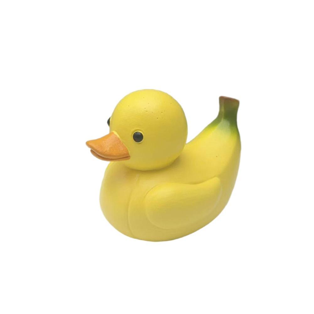 Cute Duck Figurine Cartoon Animal Sculpture Micro Landscape Fruit Duck Statue Cabinet