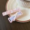 2Pcs/set Barrettes Cartoon Cat Hairpin Korean Style Korean Hair Clip Bow Plaid Hair Clip  School
