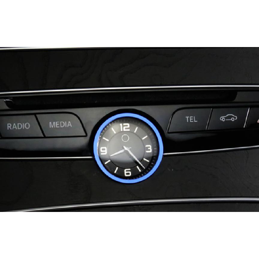 Blue Aluminum Middle Console Clock Ring Cover Trim Fit For Benz C-Class 2015-21
