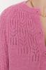 Женский элегантный кардиган розовый мягкий фактурный ажурный ажурный трикотажный кардиган