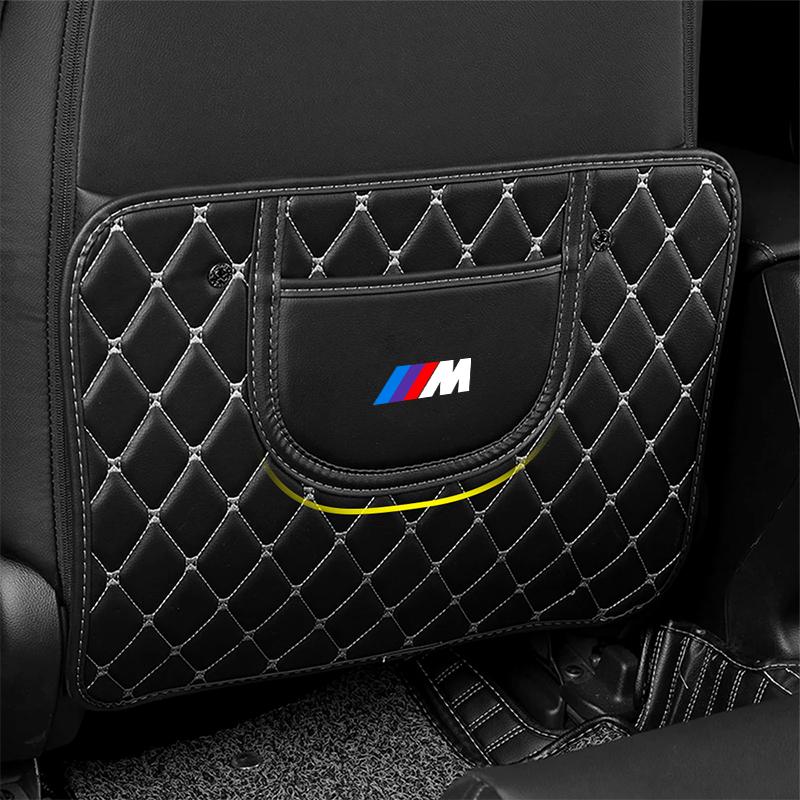 M ЛОГОТИП Автомобильные защитные коврики от ударов ногами PU Кожа Защитная накладка на спинку автосиденья для BMW M X6 X1 X2 X3 X4 X5 X7 E46 E39 E90 E36 E60 E34 E30 F30 E71 F10 F10 E34 E92