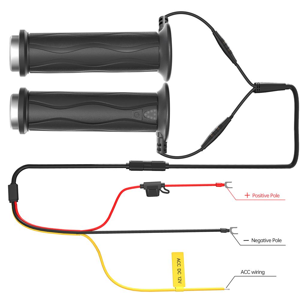 DC 12V Мотоциклетные Ручки с Подогревом Интеллектуальный Контроль Температуры Регулируемая Горячая Ручка 5-ступенчатая Электрическая Литая Ручка Подогрев