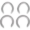 Aluminum Alloy Horseshoes 4pcs Horse Riding Tool Kit for Indoor Outdoor Use Sturdy Long Lasting Non Slip and Wear Resistant Design for Horse Hoof