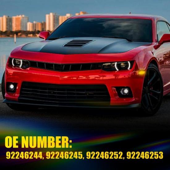 4PCS Front Rear Side Marker Light Amber Red LED Lamps For 2010-2015 Chevy Camaro