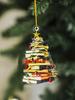 Christmas Acrylic Book Shaped Tree Ornament, Stacked Books with Xmas Ball & Star Design, Hanging Decor for Xmas Tree & Home Gift