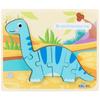 Wooden Early Education Cognitive Children Educational Toys Building Block Dinosaur Shape Matching 3D Three-Dimensional Puzzle
