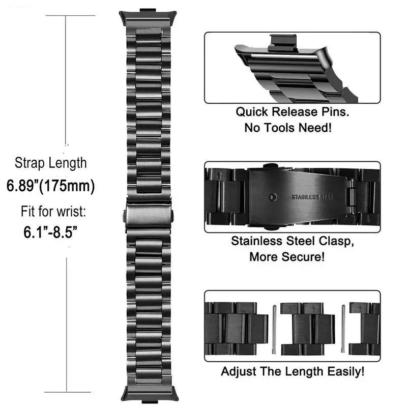 Metal Strap For Huawei Watch Fit 4/3 Band Smartwatch Stainless Steel Bracelet Wristband For Huawei Watch Fit 4 Pro/3 Accessories