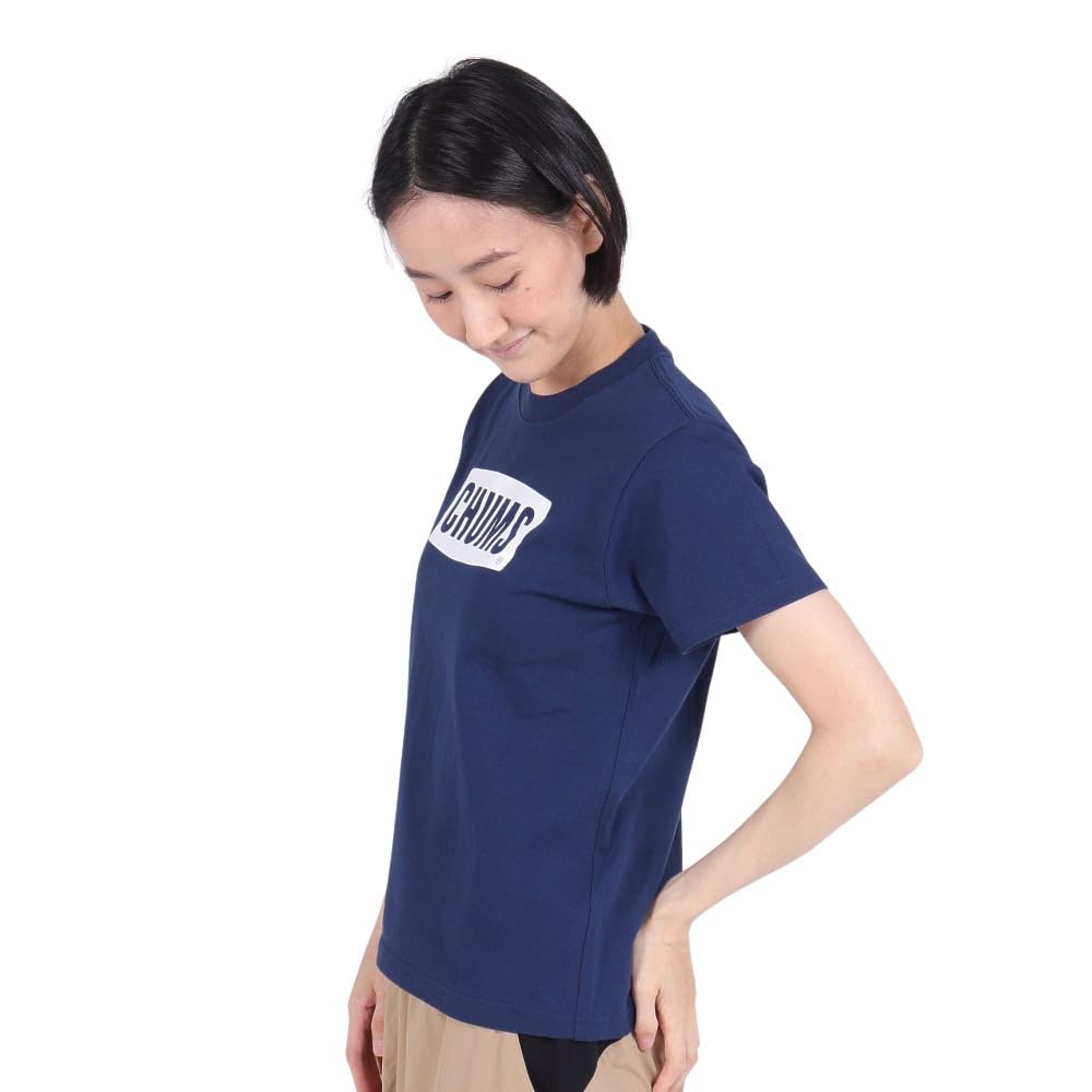 Футболка с логотипом WL [Chums] Футболка женская темно-синяя×белая
