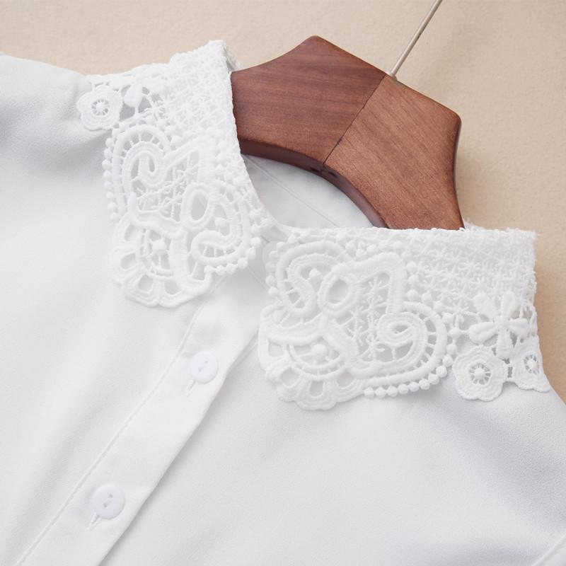 Women's Versatile Chiffon Hook Flower Fake Collar Autumn and Winter Decorative Collar Apparel Accessories Ties