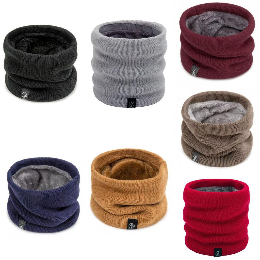 Women's Winter Knitted Neck Warmer: Versatile, Windproof, Fleece-Lined Pullover for Cycling & Cold Weather.