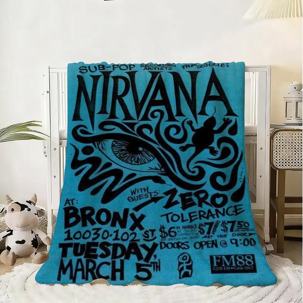 Группа Hot N-Nirvana Классический фильм Плед из фланели Пушистое Мягкое Одеяло Теплый Приятный к коже Плед для Дивана Кровати Офиса Сна Зима