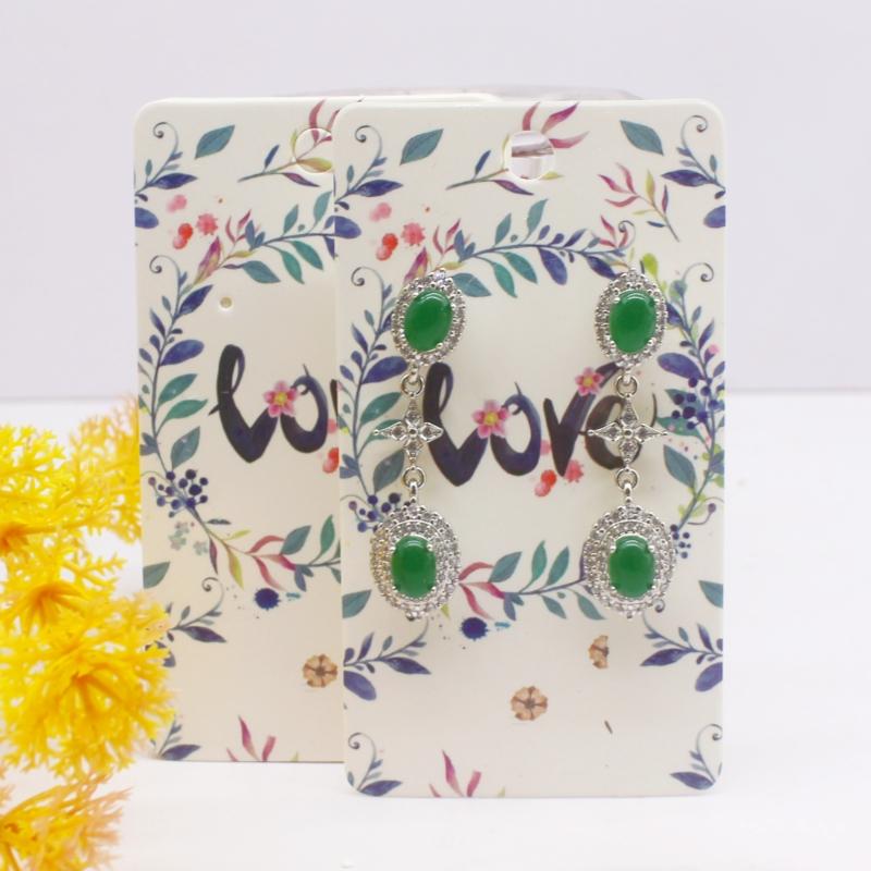 50pcs 5x9cm Earrings Cards Paperboard Jewelry Newest Arrived Popular Display Cardboard Hot Sale Fashion Design Delicate Cards