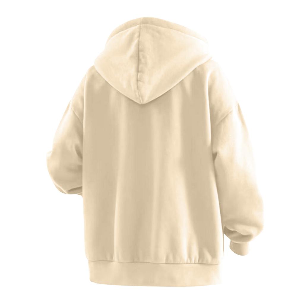 Осенне-зимний мужской однотонный кардиган, свободный большой свитер с капюшоном