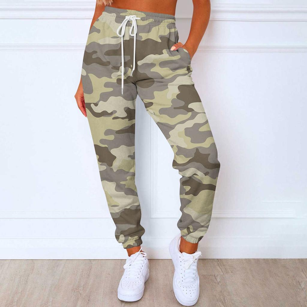 Ladies Casual Fashion Print Casual Pants Sweatshirt Trousers