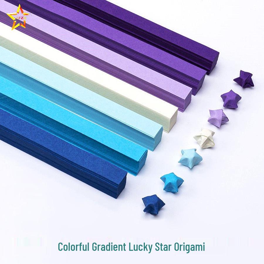 Цветные градиентные полоски для оригами-звезды для бутылок желаний - Бумажные полоски для детского творчества, Бесплатная доставка