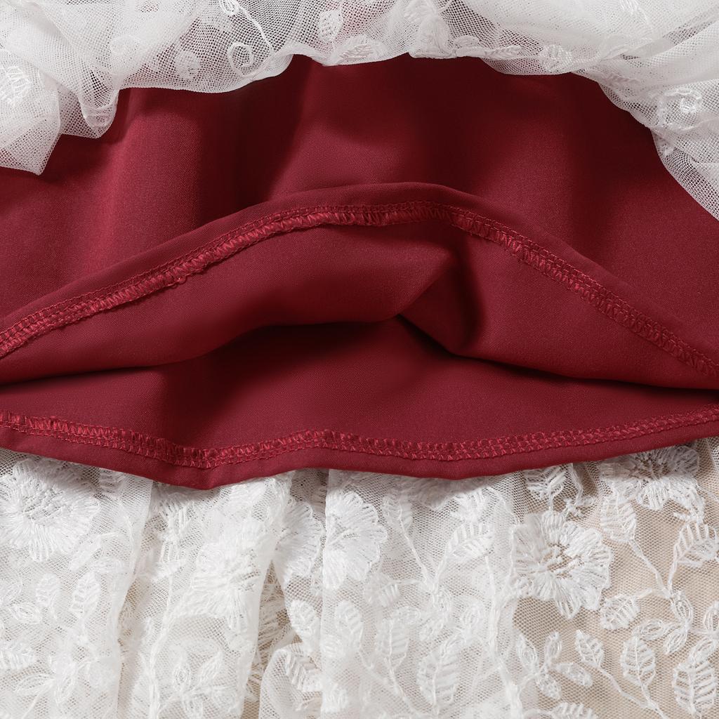 Новинка 2024 года, летняя жилетка без рукавов для девочек + модная кружевная юбка с вышивкой, комплект из 2 предметов