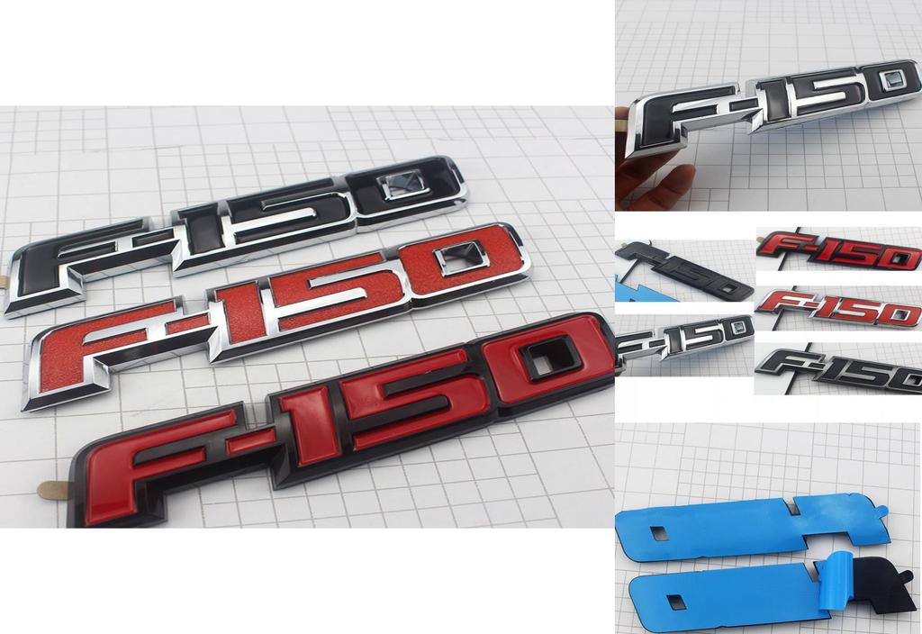Weatherproof Red Black 3d Raised Plastic Emblem Badge Letter For 09-14 Ford F150 Tailgate