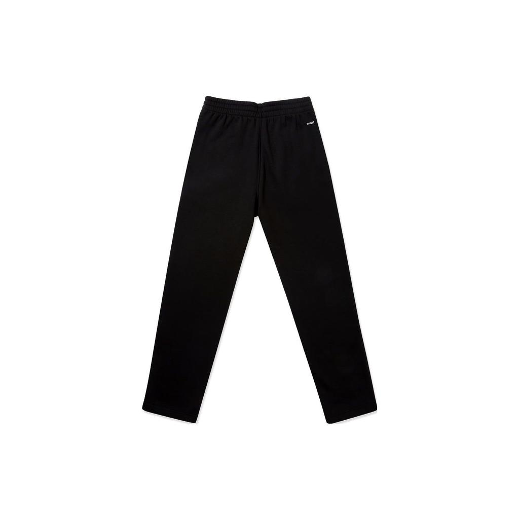 Li Ning Badminton Series Solid Color Straight Leg Fleece Sports Pants Unisex Pants Black AKLTC91-1