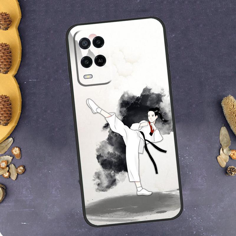 Kung Fu Taekwondo Karate Phone Case For Oppo A79 A18 A38 A58 A78 A98 A17 A40 A60 A80 A16 A76 A96 A15 A74 A94 A54 A77