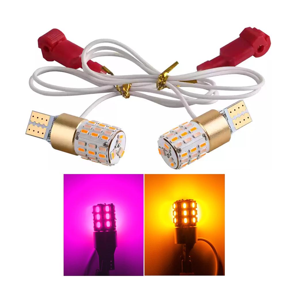 2 шт. T15 Указатель поворота Мотоциклетный сигнальный фонарь Габаритный фонарь Парковочный фонарь Заднего хода Цвет Туман Canbus Светодиодная лампа Аксессуары