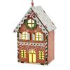 Christmas Gingerbread House Ornament Wooden Light Up Village House Christmas Tree Hanging Ornaments